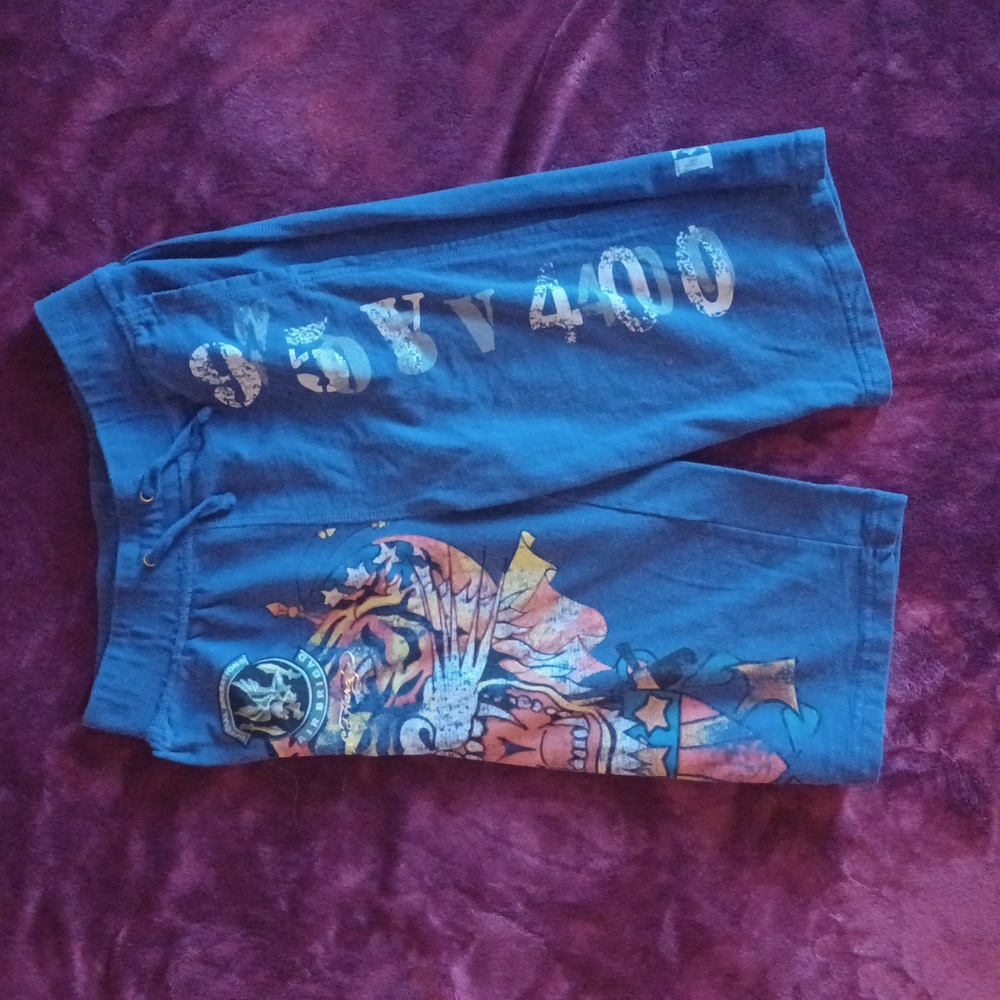 Cotton Ed Hardy Shorts Tie Waist